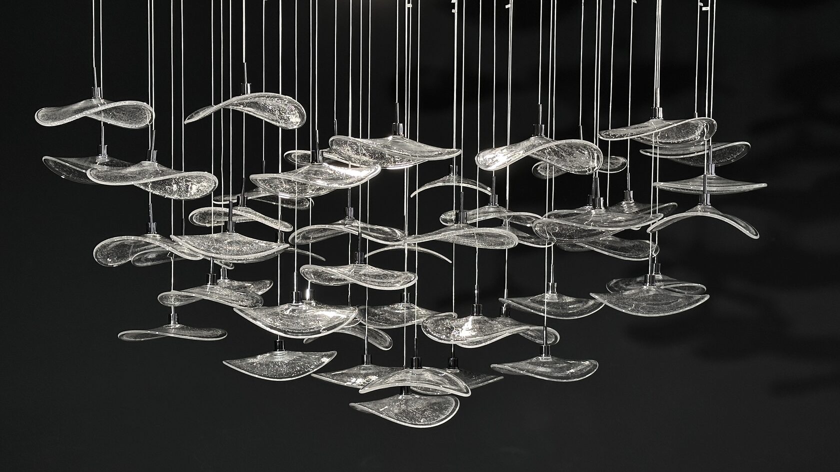 Smoke Glass Manta Cluster Chandelier