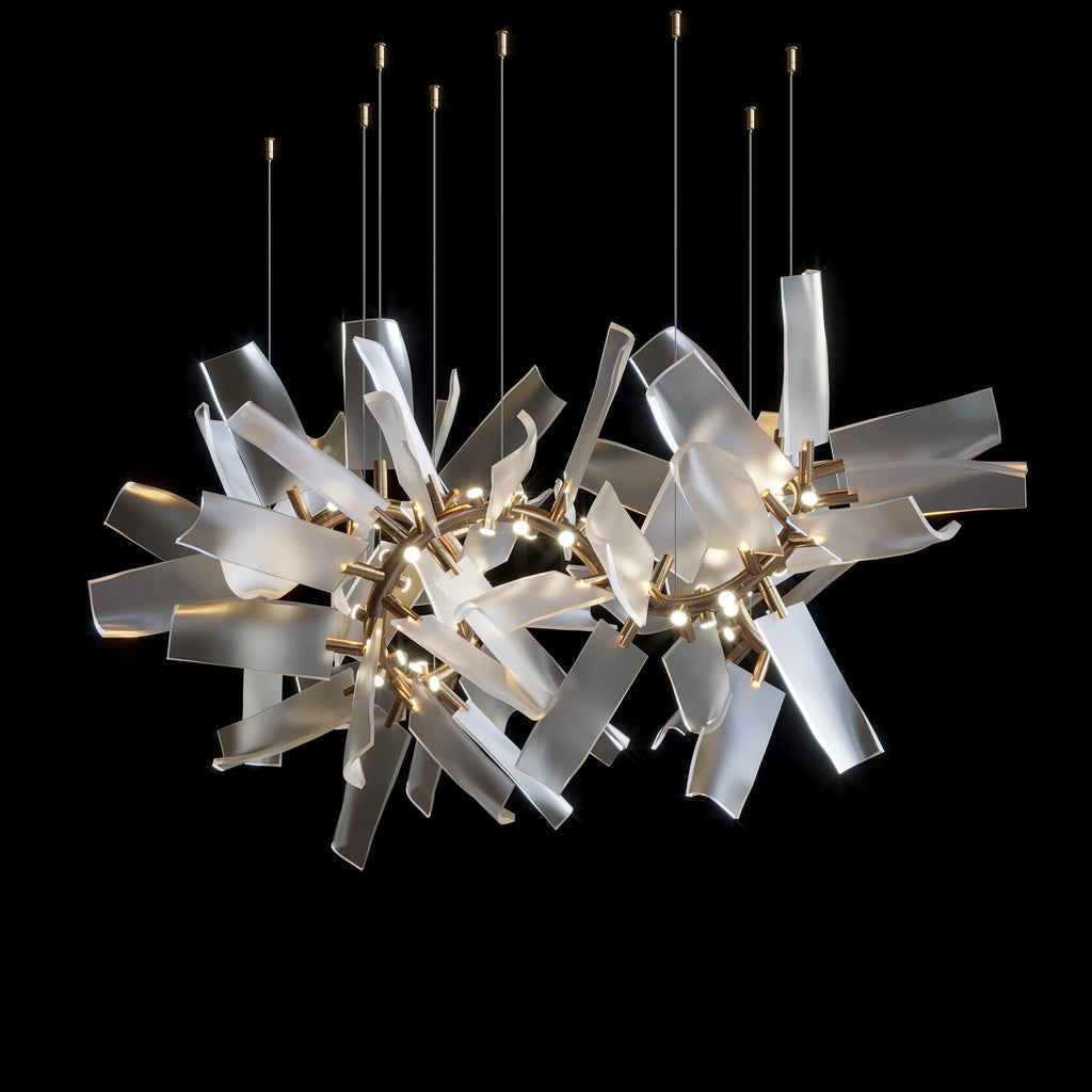 White Porcelain Shard Chandelier