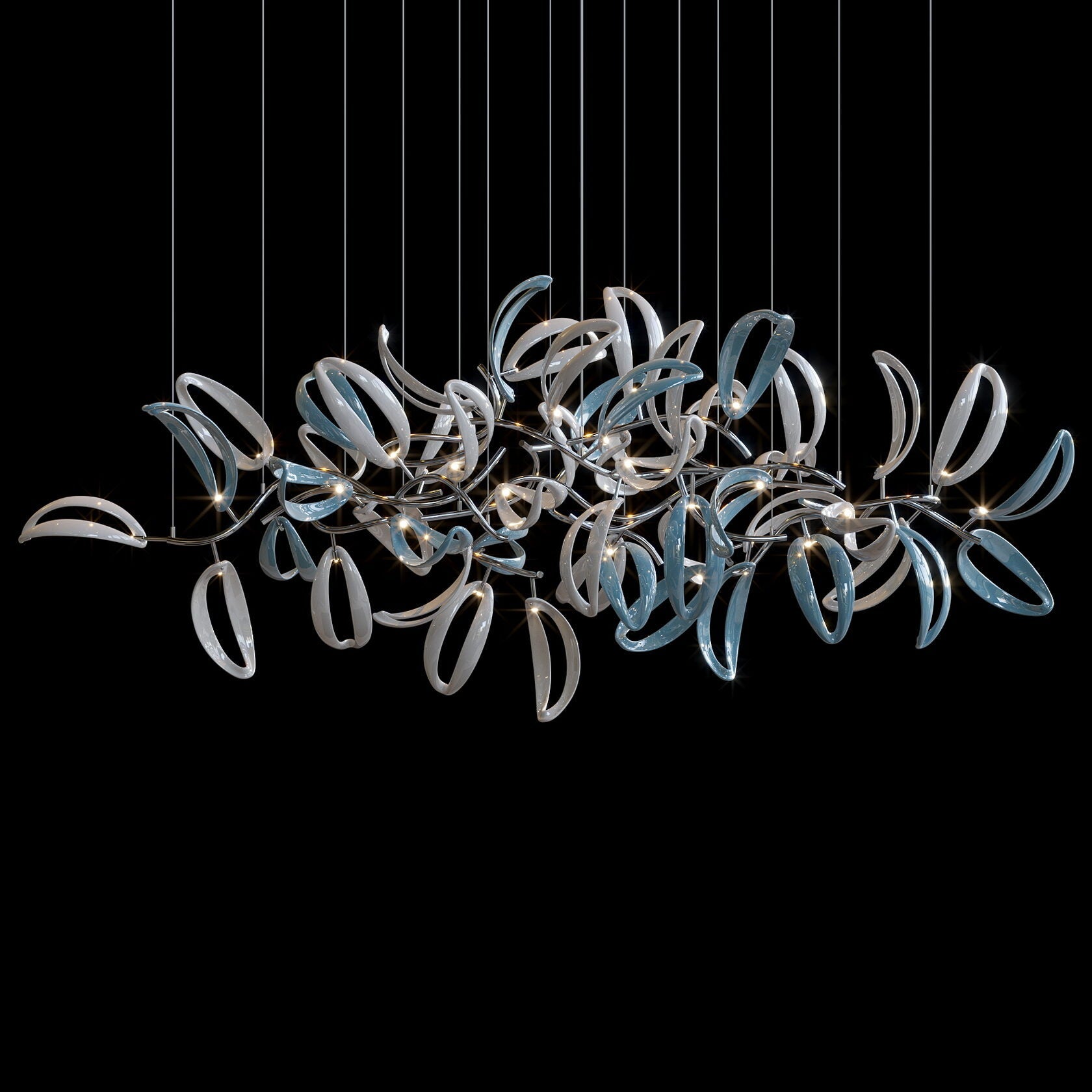 Blue Ribbon Vine Chandelier