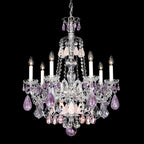 Maria Classic Green Purple Luxury Rock Crystal Chandelier by Bling Lighting Studio