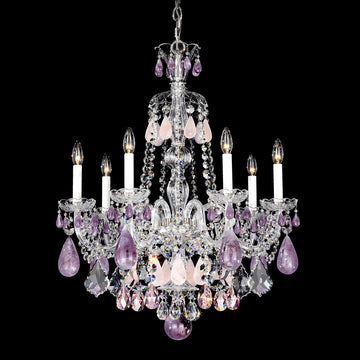Maria Classic Green Purple Luxury Rock Crystal Chandelier
