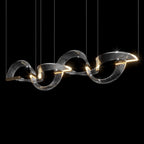 Crystal Crescent Cascade Chandelier