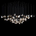 White Butterfly Flight Chandelier
