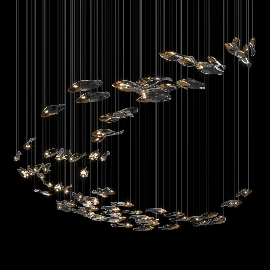 Smoke Glass Current Chandelier