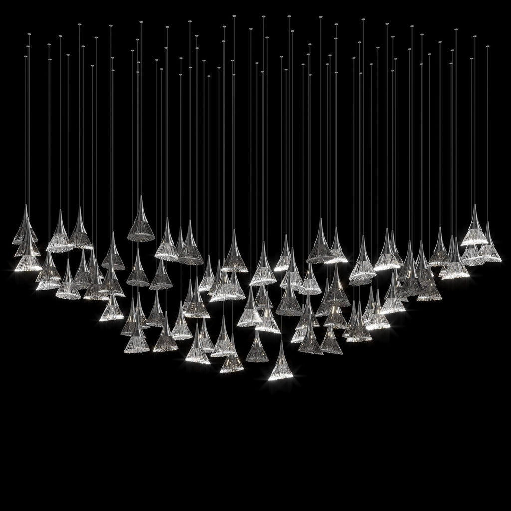 Crystal Fringe Cone Chandelier
