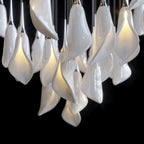 White Petal Drop Chandelier