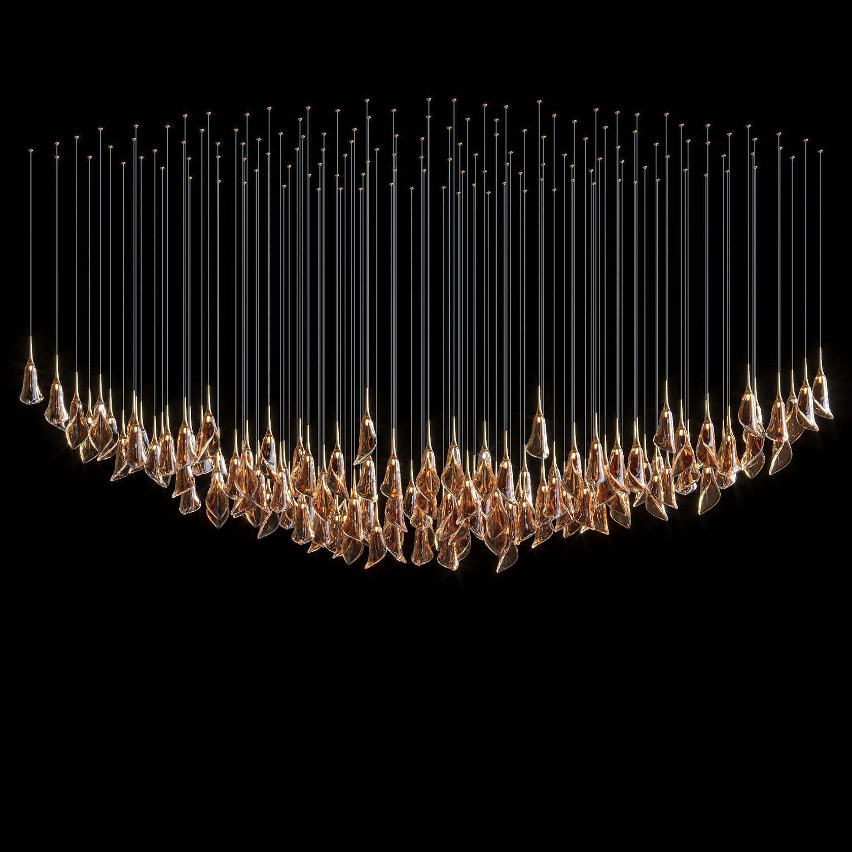 Crystal Petal Drop Chandelier