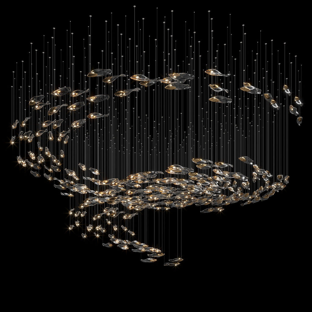 Smoke Glass Current Chandelier