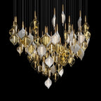 Gold Petal Cluster Chandelier