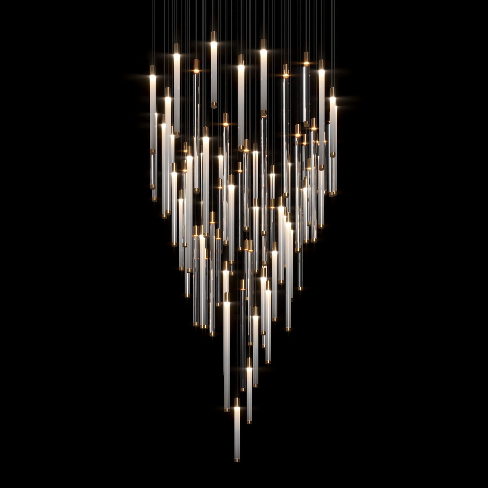 Linear Tube Rain Chandelier