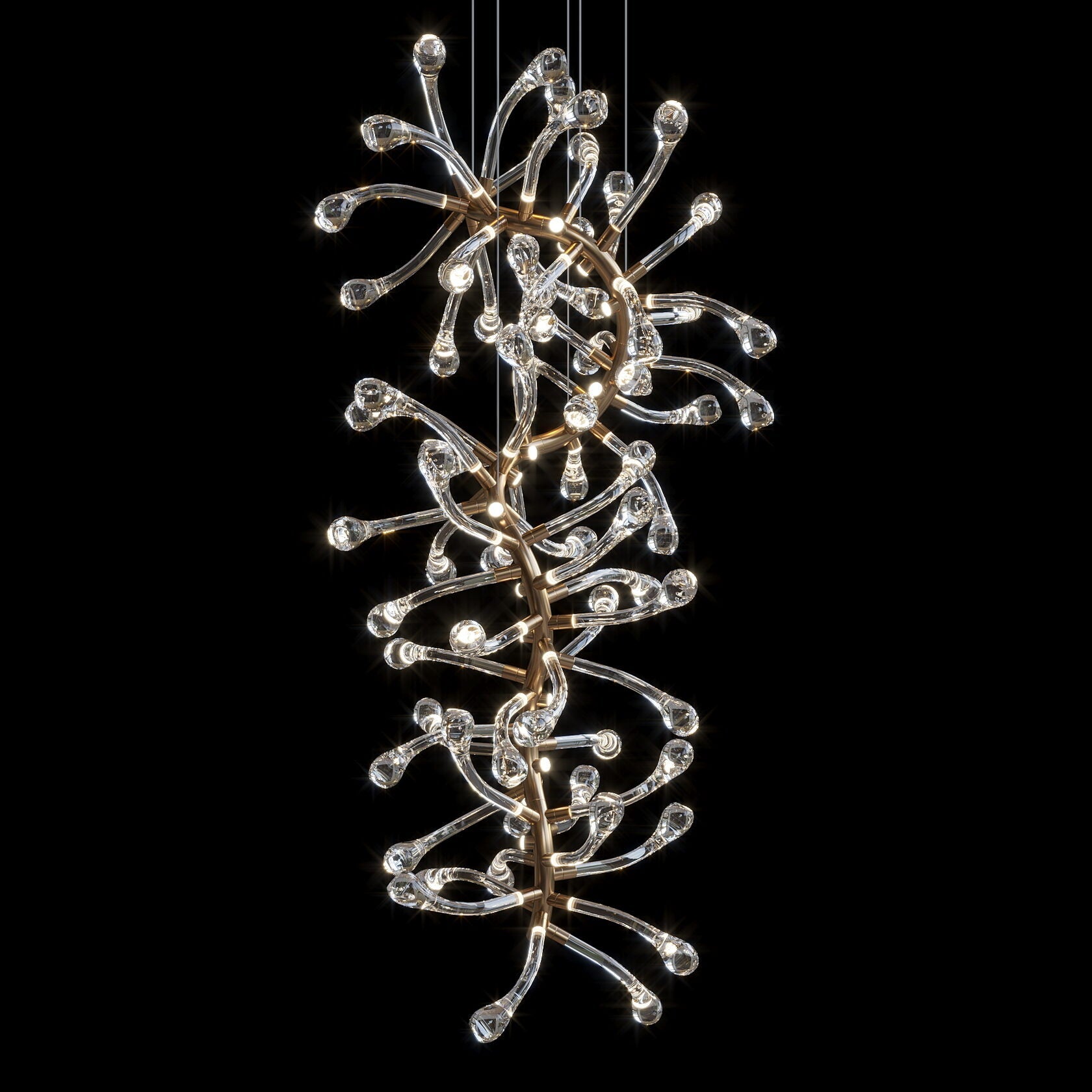 Crystal Tendril Vine Chandelier