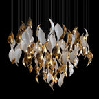 White Twist Leaf Garland Chandelier