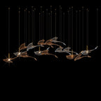 Glass Swallow Flight Chandelier