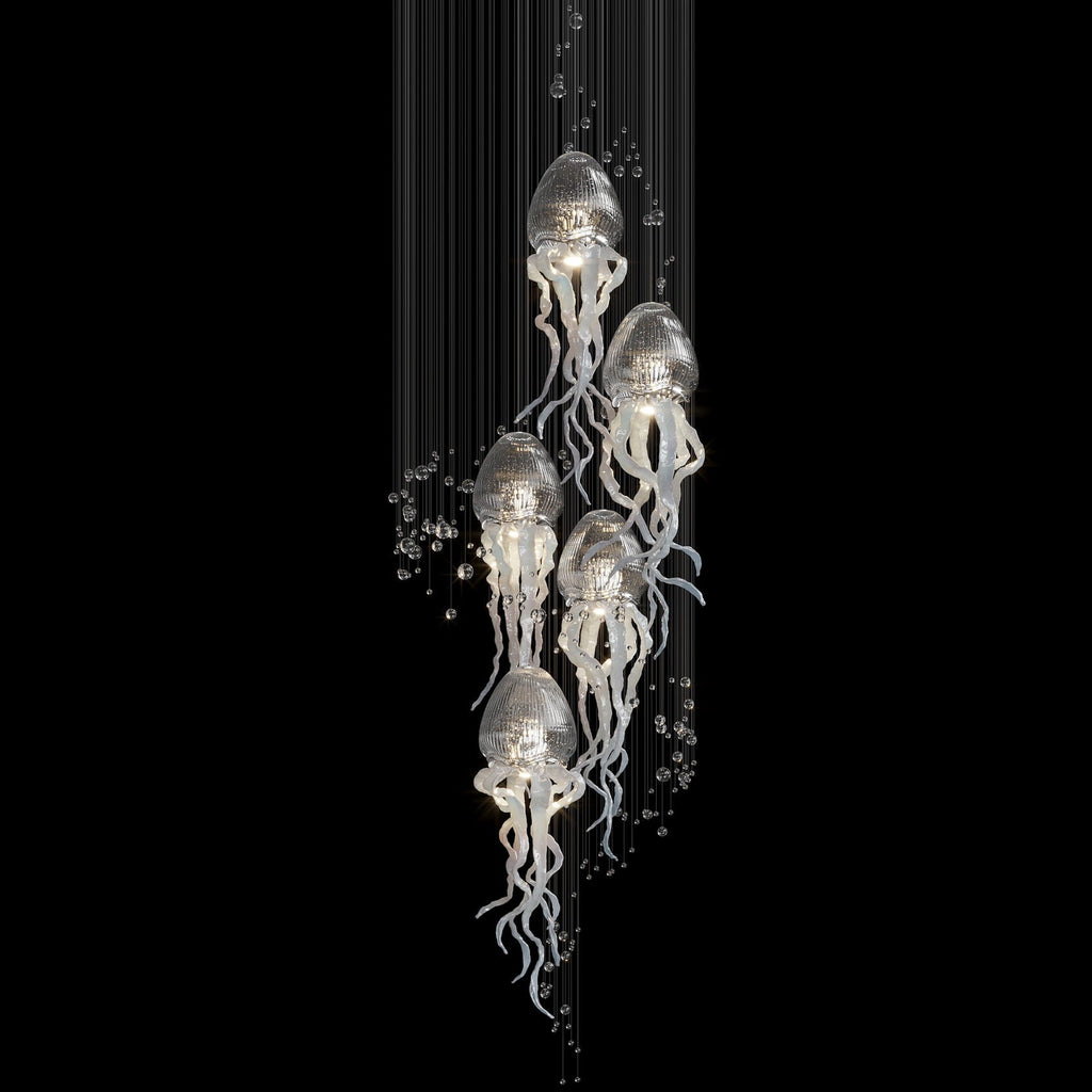 Aqua Jellyfish Chandelier