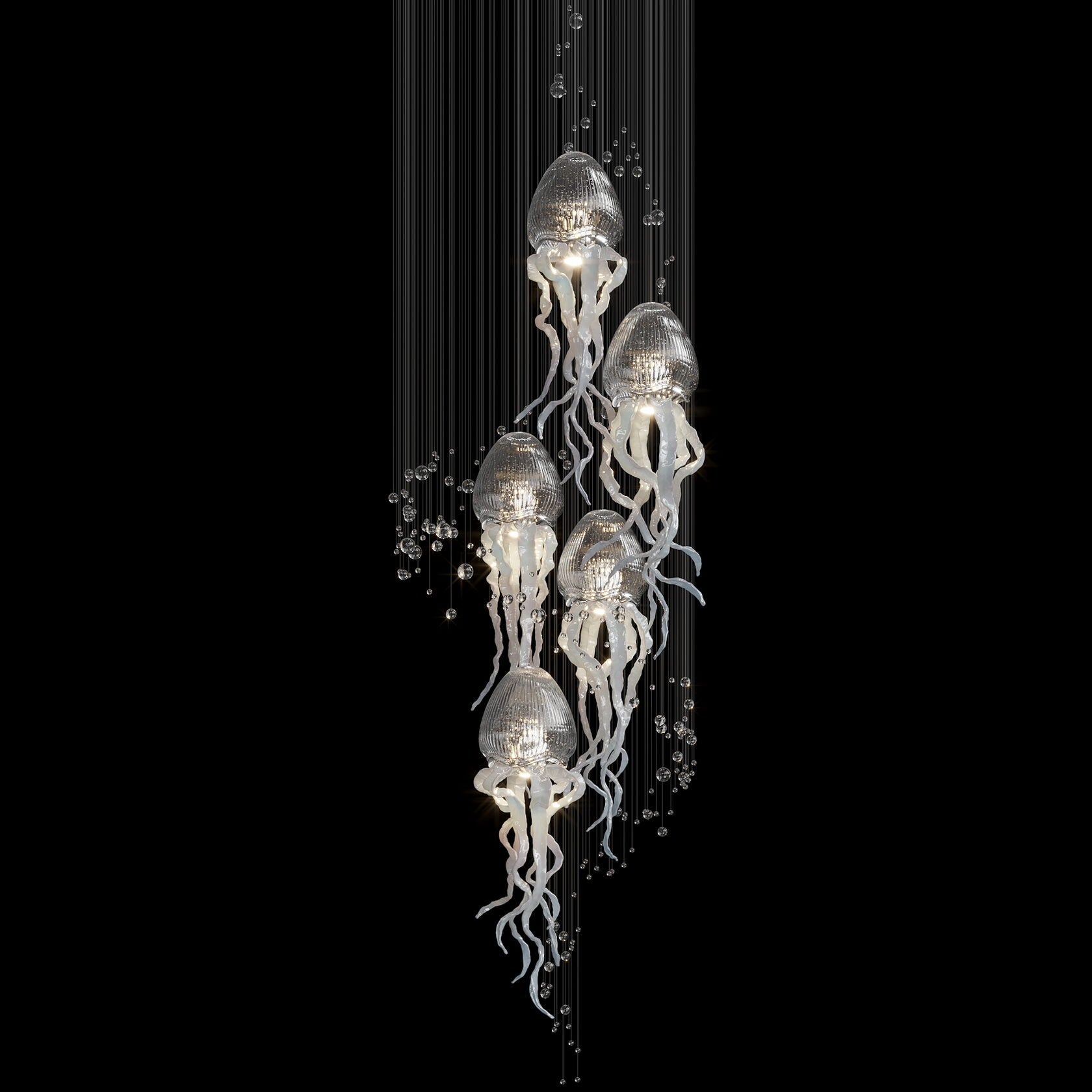 Aqua Jellyfish Chandelier