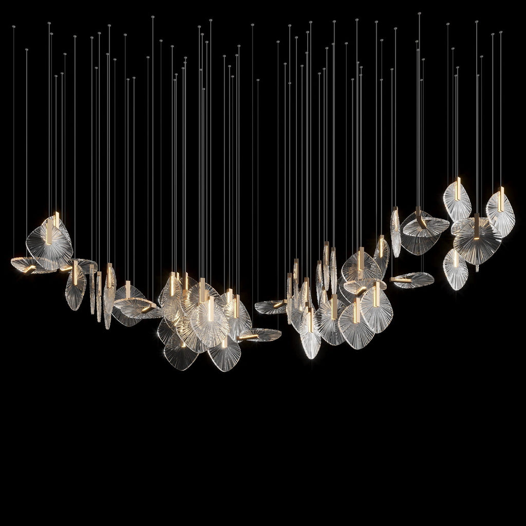 Crystal Disc Rain Chandelier