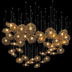 Amber Ruffle Bloom Chandelier