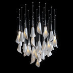 White Petal Drop Chandelier