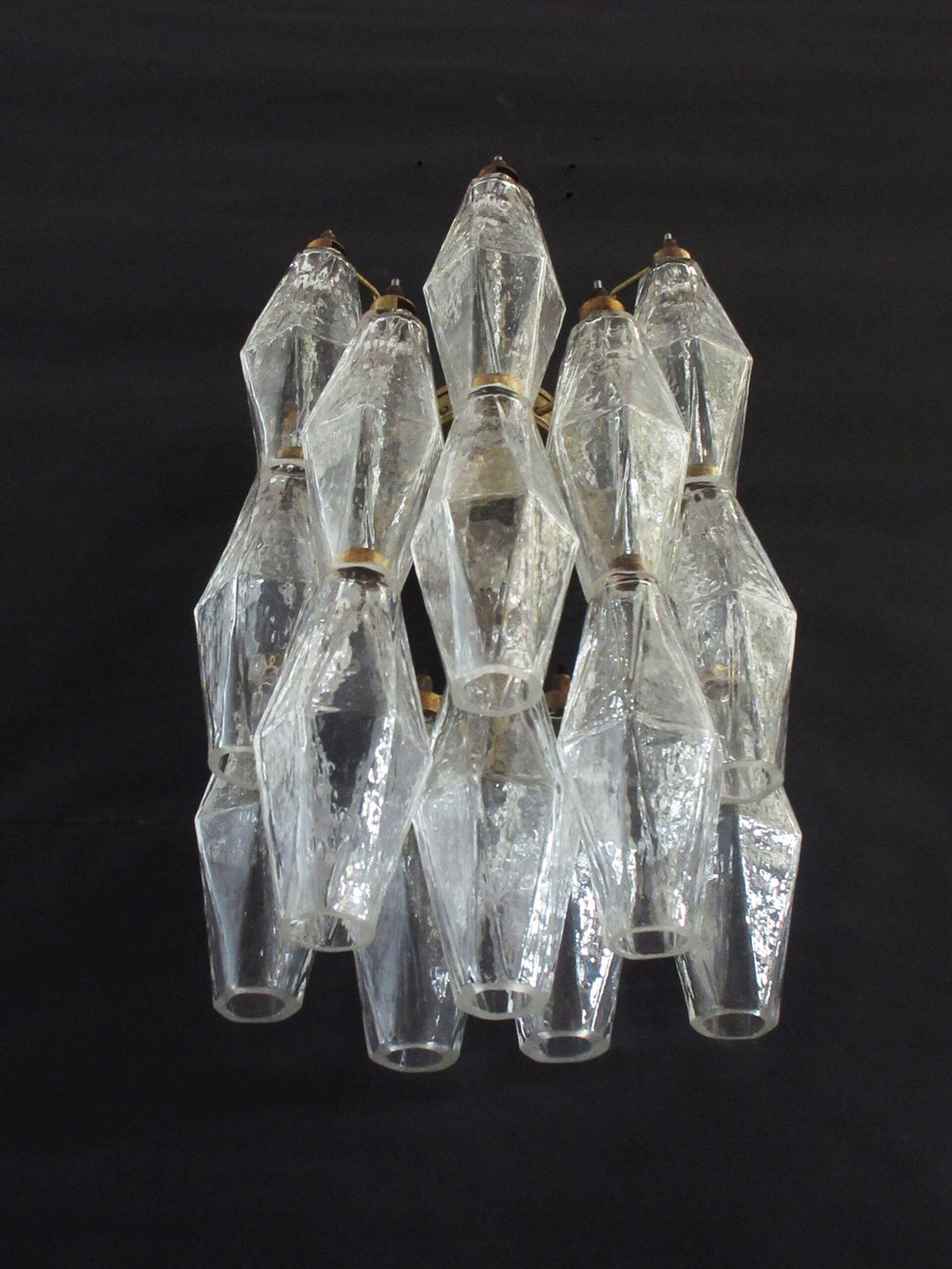 Murano Wall Lamp | 16 Clear Poliedri Glass | Set of 2