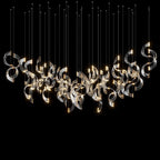 Crystal Crescent Cascade Chandelier
