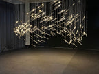 Linear Glass Rod Scatter Chandelier