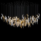 White Gold Calla Cascade Chandelier