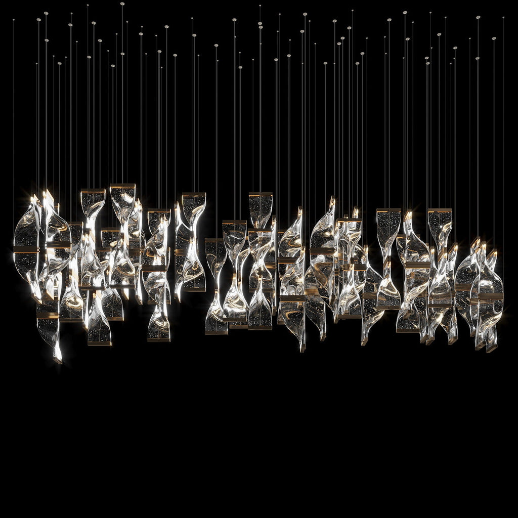 Crystal Twist Panel Chandelier