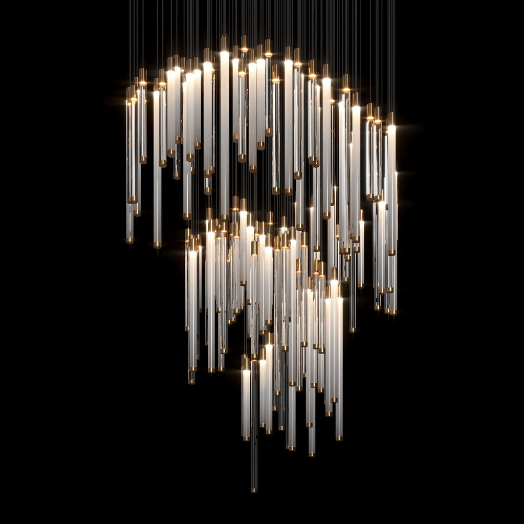 Linear Tube Rain Chandelier