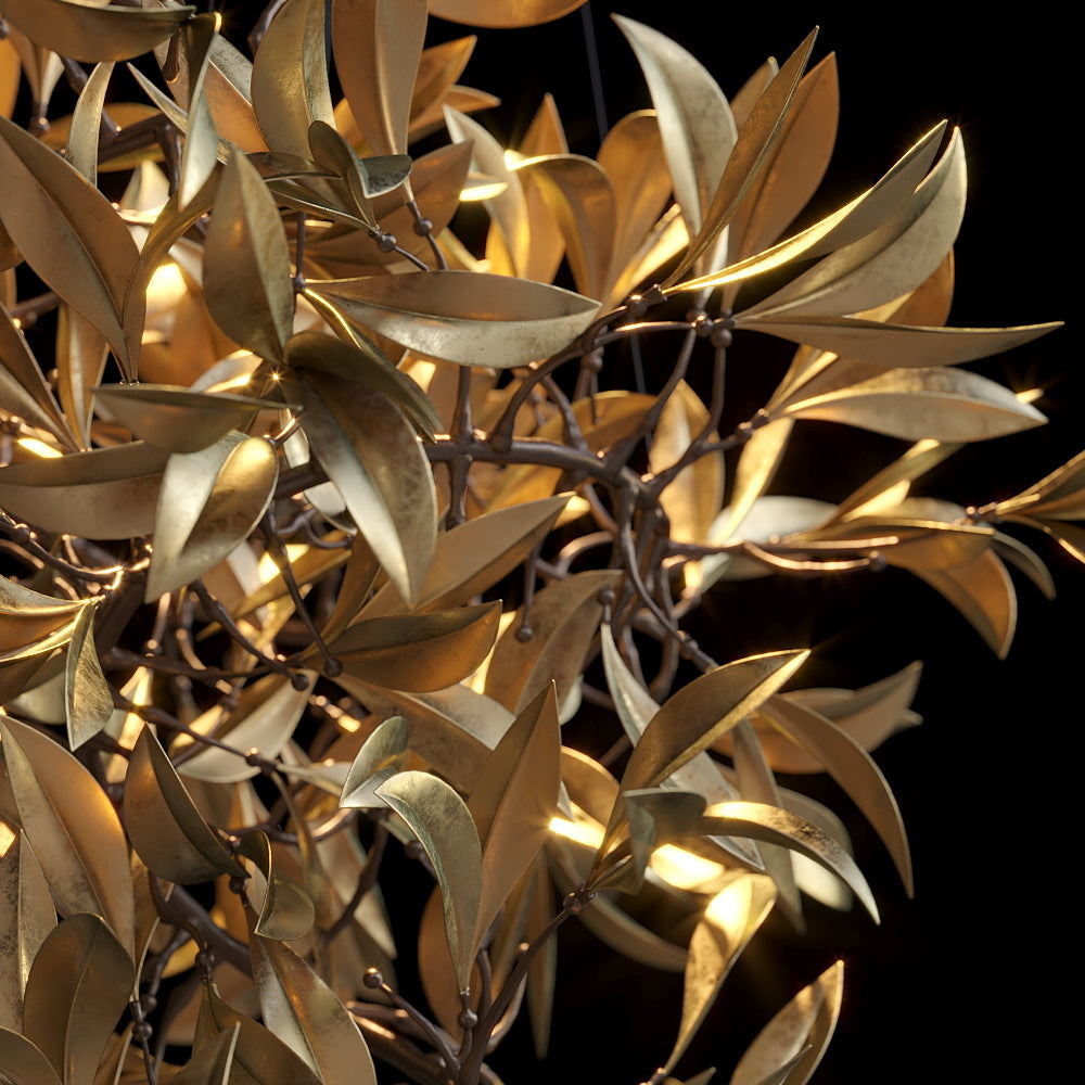 Gold Olive Vine Chandelier