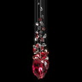 Crimson Crystal Geyser Chandelier