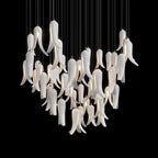 White Pepper Cascade Chandelier