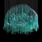 Aqua Fringe Canopy Chandelier