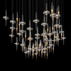 Crystal Icicle Saucer Chandelier