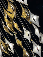 Black Gold Diamond Cascade Chandelier