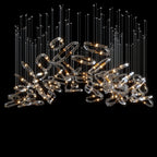 Glass Link Cascade Chandelier