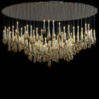 Amber Teardrop Rain Chandelier