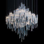 Frosted Tube Tower Chandelier