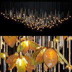 Amber Blossom Rain Chandelier