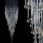 Crystal Teardrop Tube Rain Chandelier