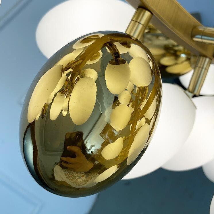 Large Branch Copper Chandelier with Grape Shape by Bling Lighting Studio