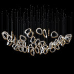 Gold Crystal Loop Chandelier
