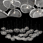 Bubble Glass Pebble Cascade Chandelier