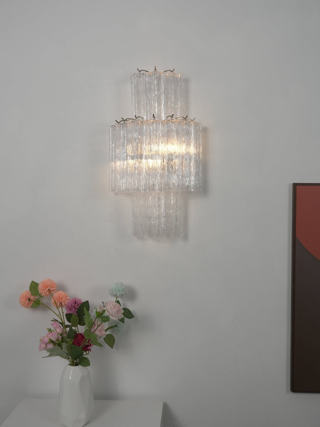 Glacier Tier Murano Glass Wall Light