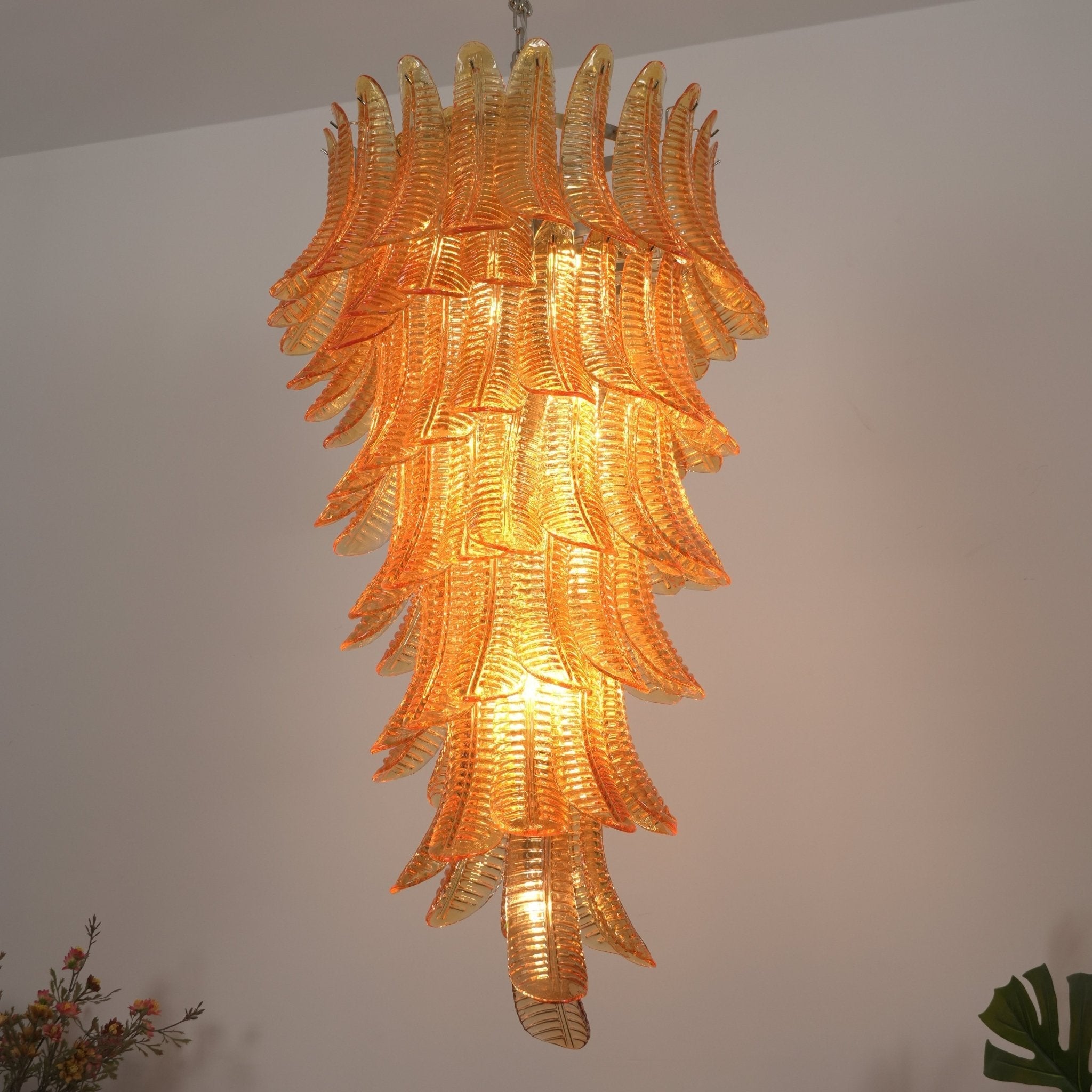 Luxury Amber Leaf Cascade Chandelier product image