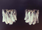 Murano Wall Lamp | 20 Clear White Rondini Glass | Set of 2