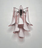 Murano Wall Lamp | 6 Pink Lattimo Petal Glass | Set of 2