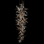 Pink Silver Leaf Vine Chandelier