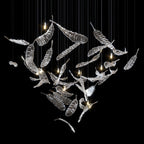 Crystal Feather Flight Chandelier