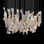 White Ribbon Wave Chandelier