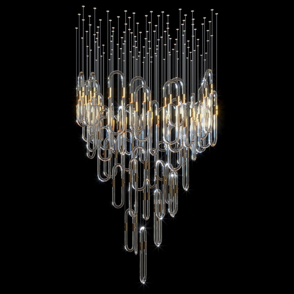 Glass Loop Waterfall Chandelier